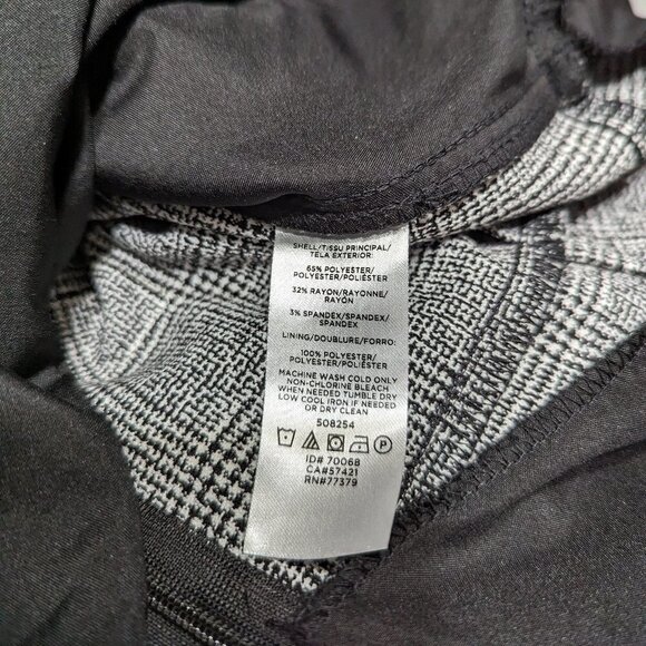 NWOT Ann Taylor Short Sleeve Belt  Gray Plaid Jumpsuit Size 10 - Picture 7 of 7